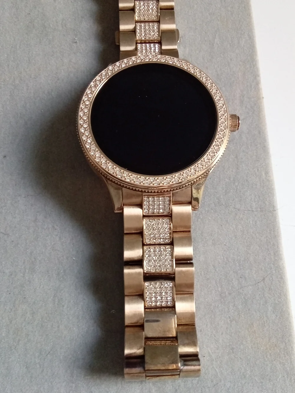 Fossil Gen 4 Venture HR Smartwatch Rose Gold Pave Crystal FTW6001 Womens